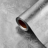 Embossed Floral Foil Paper Metallic Wrapping Paper Colored Foil Sheets For Crafts Scrapbook Florist Cake Board Cake Drums Christmas Party Gift Wrapping, 15.7 Inch 46 Ft(Silver)