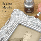 Gild Metallic Acrylic Enamel Paint - Silver - For Wood, Metal, Glass, Furniture & Crafts - Water-Based, Non-Tarnish Finish - 125Ml Tin - Made In Britain