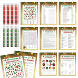 Fun Christmas Party Games Set, Pack 8 Different Christmas Games, Christmas Party Games For Family, Family Activities Game, Supplies For Xmas Party (Sdzhg04)