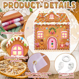 Christmas Gingerbread Balloon Garland Arch Kit With Gingerbread House Backdrop - Pastel Pink Green Brown Balloons Candy Cane Foil Balloons For Holiday New Year Birthday Party Decorations