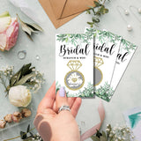 Bridal Shower Scratch Off Game Cards, Neutral Greenery Bridal Raffle Lottery Tickets, Eucalyptus Scratch Off Game For Wedding, Engagement/Bachelorette Party Supplies Decorations (50 Pack)-08