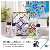 Gallery Glass Hologram Confetti Stained Glass Glitter Finish Paint, Perfect for Easy to Apply DIY Arts and Crafts, 19672