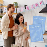 Baby Shower Games, True Or False, Double-Sided Filling Blue Minimalism Game Cards, Funny Baby Shower Games, Baby Shower Party Supplies & Decorations, 30 Game Cards & 1 Answer Card -B07