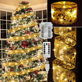 Christmas Tree Ribbon Lights For Christmas Tree Decorations-2.5Inch 66 Ft 200 Led Lighted Ribbon For Christmas Tree With