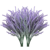 10 Bundles Fake Flowers Artificial Lavender Faux Plastic Plants Purple Flowers For Home Wedding Kitchen Garden Patio Porch Window Box Office Table Centerpieces Indoor Outdoor Decor, Purple