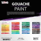 Professional 36-Color Gouache Paint Set In Large 18Ml Tubes & Color Mixing Wheel - Gouache Paint Tubes For Artists, Students, Beginners
