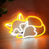 Fox Neon Sign, Animal Neon Lights For Bedroom Living Room Wall Decor, Birthday Party Gifts For Kids Adults People Who Like Foxes