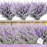 60 Bundles Artificial Lavender Flowers Uv Resistant Faux Plastic Flowers Faux Lavender Plants For Outdoor Garden Patio Window Box Office Table Centerpiece Indoor Decoration (Purple)
