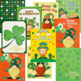 St.Patrick'S Day Cards With Envelopes 24 Pack Glitter Shamrock Cards Blank Inside Party Supply Green Cards
