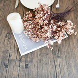 Light Brown Artificial Baby’S Breath European Flowers 6 Bundles Silk Gypsophila With Bendable Stems For Fall Valentine'S Day And New Year Centerpiece Wedding Decor And Table Arrangements