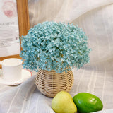 Babys Breaths Artificial Flower Bouquets, 12 Pcs Small Fake Babys Breath Faux Snowflakes Gypsophila Flowers For Christmas Tree, Home Office Party Decor, Bridal Wedding Bouquet, Table Centerpieces