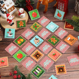 48 Pcs Christmas Memory Matching Games Holiday Matching Cards Xmas Memory Game Concentration Cards For Winter Educational Gifts Favors Family School Supplies