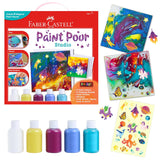 Faber-Castell Do Art Paint Pour Studio - No Mix Acrylic Paint Pouring Set for Kids - Makes 6 Fluid Art Projects, Multi (FC14342)