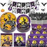 159Pcs Welcome Little Nightmare Baby Shower Decorations Nightmare Christmas Party Supplies Nightmare Christmas Baby Shower Decorations