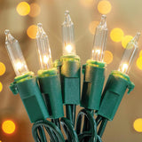 Clear Christmas String Lights 50 Count 13Feet Incandescent Bulb Mini Liahts For Indoor Xmas Tree Garland Birthdaywedding