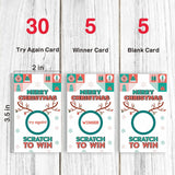 Christmas Scratch Off Game Cards, Christmas Party Game Cards, Festive Holiday Raffle Ticket For Prizes Adults Groups, Xmax Countdown Activities - 40 Pack(Ggk-012)