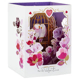 Hallmark Paper Wonder Displayable Pop Up Valentines Day Card for Husband, Wife, Boyfriend, Girlfriend (Love Birds Valentine) Pop, Up Love Birds