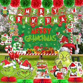 Merry Christmas Decorations Merry Banner Christmas Party Decorations Backdrop With Balloons For Party