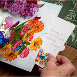 Pop Up Flower Greeting Card With Butterfly For Birthdays, Thank You, Get Well Or Any Occasion By Devine Cards