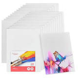 Canvases For Painting - Pack Of 24, 8 X 10 Inch Blank White Canvas Boards - 100% Cotton Art Panels For Oil, Acrylic & Watercolor Paint