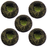 5Pcs Sunflower Foam Flocking Flower Wick 4.5 Inch Yellow Green Artificial Simulation Sunflower Flower Heart Plastic Flower Wick For Wedding Party Home Decoration Sticky In Garland
