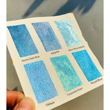 Handmade Metallic Watercolor Paint Set Pearlescent Water Color Pallet Adult Vibrant And Pearlescent Hues, For Illustrations, Calligraphy, Painting(Mermaid Coast)