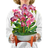Pop Up Cards, Orchid Oasis, 12 Inch Life Sized Forever Flower Bouquet 3D Popup Greeting Card, Birthday Cards, Get Well Gifts, Blank Notecard & Envelope