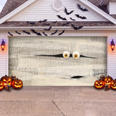7' x 16' - Haunting Mummy - Halloween Double Garage Door Banner