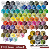 , Speedpaint 2.0 Complete Set Combo, 90 X 18 Ml Acrylic Contrast Model Paint, 4 Brushes & 1 Paint Palette For Miniature Painting, Dnd & Warhammer