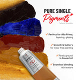Portrait Palette By Zenart - Old Masters' Colors - Professional Oil Paint Set - 8 X Large 1.7 Fl Oz (50Ml) Tubes - Non-Toxic, Highly Pigmented, Creamy, Lightfast Oil Paints For Eco-Conscious Artists