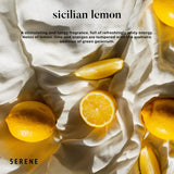 Large Scented Candle, Sicilian Lemon, 30Oz 3 Wick Huge Candle, Serene Collection Slow Burn Natural Soy Candles For Home Scented