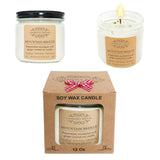 Mountain Breeze - Peppermint, Eucalyptus And Ginger Spice Candle Decorated With Dry Eucalyptus - Large Soy Candle In A Kraft Box