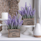 10 Bundles Fake Flowers Artificial Lavender Faux Plastic Plants Purple Flowers For Home Wedding Kitchen Garden Patio Porch Window Box Office Table Centerpieces Indoor Outdoor Decor, Purple