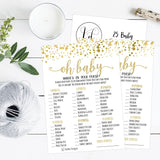 Baby Shower Games For 25 Guests - Gold Dots Whats In Your Purse Baby Shower Game, Babyshower Games Boy Girl Gender Neutral, What'S In Your Purse Gender Reveal Game, Made In Usa