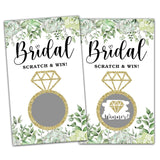 Bridal Shower Scratch Off Games, Bridal Shower Decorations, Greenery Bridal Raffle Lottery Tickets Cards For Bridal Shower Bachelorette Party Wedding Engagement Party, Set Of 50 Cards (A10)