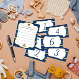 Find The Baby Food Party Games, Prince Baby Shower Game Set (1 Standing Sign + 20 Answer Cards + 6 Number Cards), Navy Blue And Gold Name The Baby Food Game, Baby Shower Favors Decorations(01)