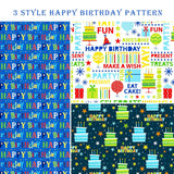 Birthday Wrapping Paper - Gift Wrapping Paper For Boys Girls Kids Men Women With Happy Birthday, Cakes, 6 Large Sheets Gift Wrap For Baby Shower, Folded Flat, 27 X 37 Inch