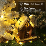 Battery Operated Christmas Lights - 2 Pack Total 16Ft 50Leds Battery String Lights With Timer For Home, Garden, Party, H
