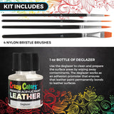 Premium Acrylic Shoe & Leather Paint Kit 13-Color With 4 Brushes (1 Oz Bottles) - Acrylic Leather Paint For Shoes, Sneakers, Jackets, Bags, Purses, Furniture