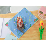 Otter Mothers Day Card, 3D Pop Up 1St Mothers Day Card, First Mother Birthday Card For Mom, Otter Card