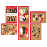 Hallmark Valentines Day Cards Assortment, Gold Foil Kraft (36 Cards and Envelopes)