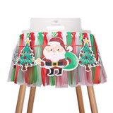 Christmas Highchair Banner Decoration For Baby - High Chair Fabric Garland, Merry Christmas Banner Photo Props, Handmade Party Theme Pull Flag Mantle