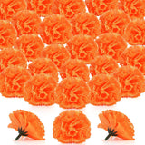 50 Pcs Day Of The Dead Marigold Flower Bulk Fiesta Flowers Artificial Dia De Los Muertos Decorations For Mexican Backdrop Party Floral With Stems Diy Marigold Garland