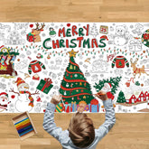 Christmas Coloring Tablecloth For Kids ? 72×30 Inch Giant Diy Paper Table Cover, Xmas Party Activity & Craft Decorations