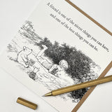 Old English Co. Winnie The Pooh Birthday Card For Friend - Friend Nicest Thing Quote From Winnie The Pooh And Piglet For Sister, Cousin, Bff - Thinking Of You Sympathy Card | Blank Inside Envelope
