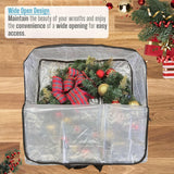 4 Pack Wreath Storage Bag And Christmas Decoration Garland Container, 30 Inch Clear Wreath Bag, Holiday Decoration Organizers. Moving Boxes, Packing Supplies For College (Square - 4 Pack)