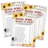 Bbq Guess Who Mommy Or Daddy Game, Baby Shower Games, Pack Of 30 Game Cards, Gender Neutral Boy Or Girl - Fa23