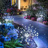 Solar Garden Lights Outdoor 120 LED Firework Lights Waterproof Bendable Copper Wire Yard Decor