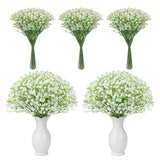24Pcs White Babys Breath Artificial Flowers,11'' Elegant Faux Baby Breath Flowers For Wedding Home Decor, Table Centerpieces & Diy Fake Flowers