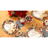 50-Count 6.5 In. X 6.5 In. Paper Napkins, Winter Floral Christmas Party Supplies